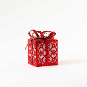 Adorno Navideño Rojo con luz