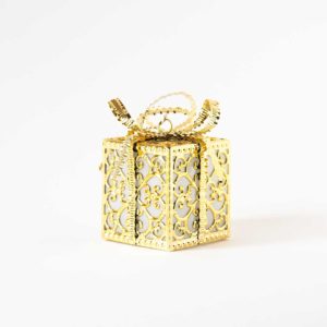 Adorno Navideño dorado con luz