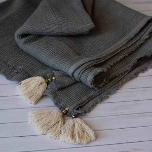 Manta Wafle Gris 2.30 x 1.10cm