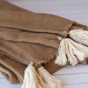 Manta Wafle Marrón 2.30 x 1.10cm