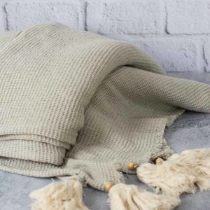 Manta Wafle Gris Claro 2.30 x 1.10cm